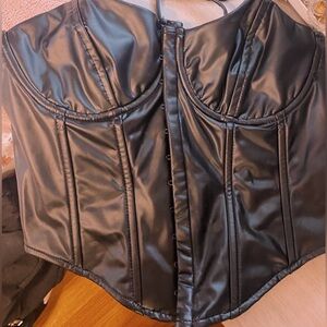 cute leather corset top!!